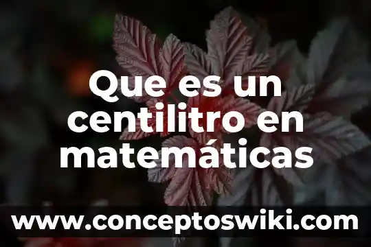 Qué es un insentro en matemáticas 4 Que es un centilitro en matemáticas