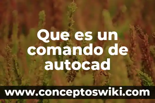 Diseño de planos en autocad que es 7 Que es un comando de autocad