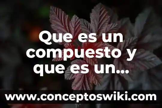 Azúcar que es elemento compuesto o mezcla 5 Que es un compuesto y que es un elemento