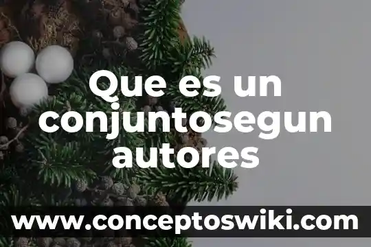Que es opinion autores 5 Que es un conjuntosegun autores