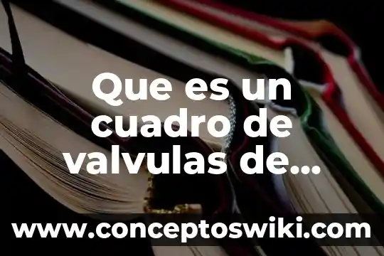 Que es cuadro de sistematizacion 4 Que es un cuadro de valvulas de regulacion
