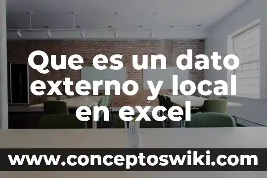 Unidad de disco externo que es 3 Que es un dato externo y local en excel