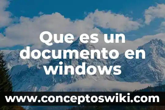 Qué es el número de documento nacional de identidad 6 Que es un documento en windows