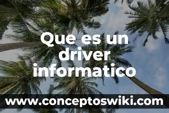 Que es un driver y cual es su funcion 5 Que es un driver informatico