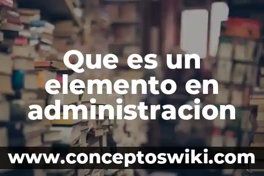 Qué es un elemento de una fracción 6 Que es un elemento en administracion