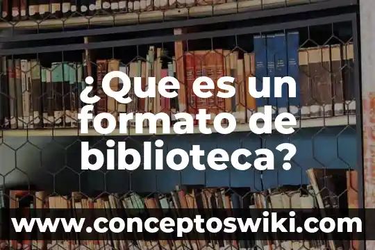 Que es definicion de biblioteca 8 ¿Que es un formato de biblioteca?