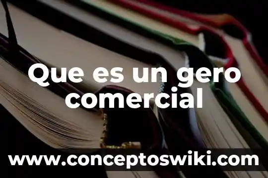 Que es una lonja comercial 3 Que es un gero comercial