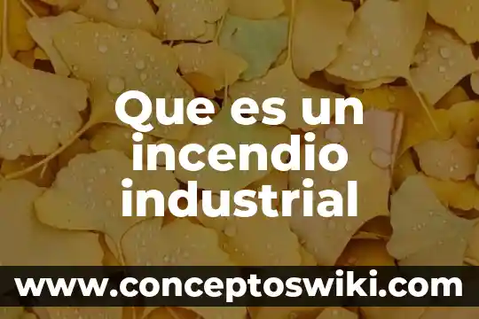 Qué es un informe industrial 7 Que es un incendio industrial