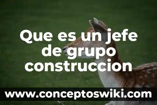 Que es la enciclopedia grupo oceano 7 Que es un jefe de grupo construccion
