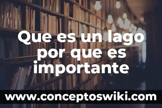 Sabemos lo importante que es 8 Que es un lago por que es importante
