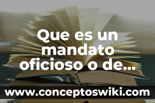 Que es ana base de datos 7 Que es un mandato oficioso o de gestion de negocios