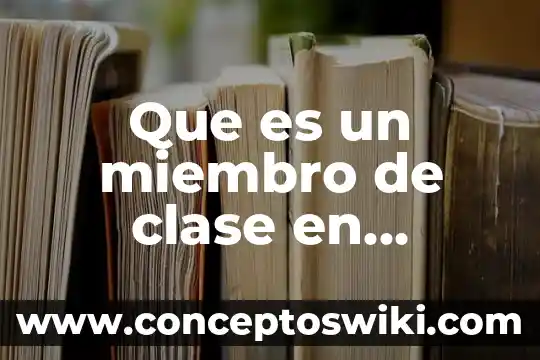 Que es memoria estatica en programacion 5 Que es un miembro de clase en programacion