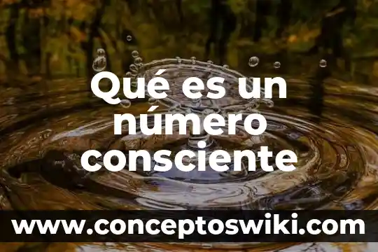 Qué es en número de foja 7 Qué es un número consciente