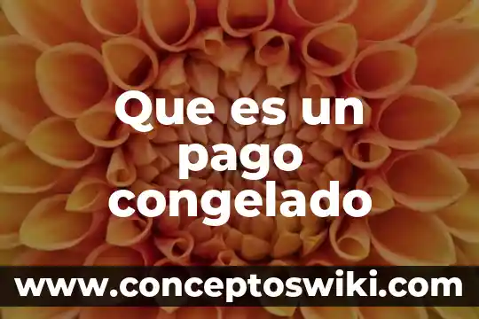 Que es la extincion del pago 6 Que es un pago congelado