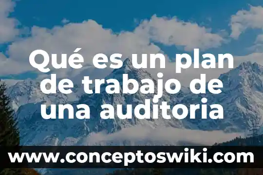 Que es auditoria de personal 5 Qué es un plan de trabajo de una auditoria
