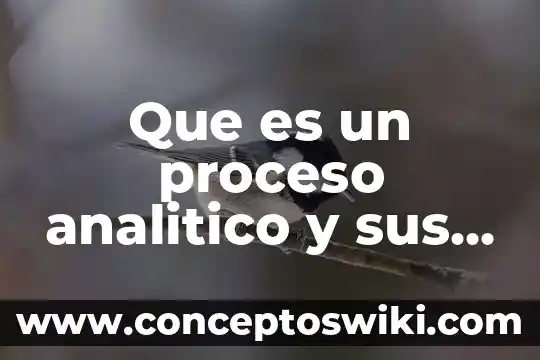 Que es un cuadro analitico concepto 7 Que es un proceso analitico y sus etapas