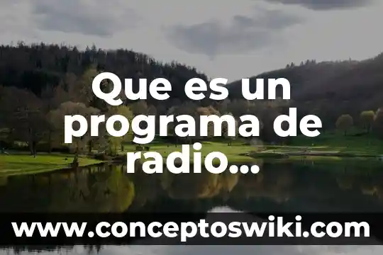 Que es un programa de radio sus partes y funciones 5 Que es un programa de radio educativo