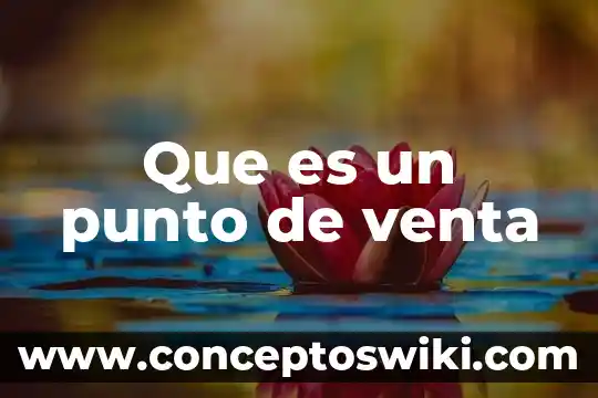 Que es la representación de venta 4 Que es un punto de venta