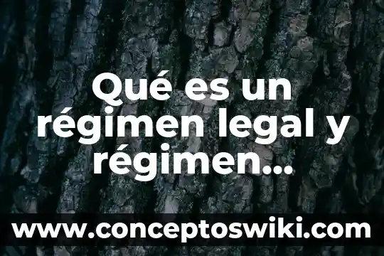 Que es el factor politico legal 3 Qué es un régimen legal y régimen político