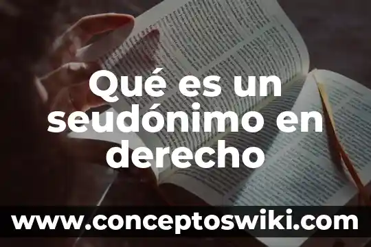 Que es el derecho para habermas 6 Qué es un seudónimo en derecho