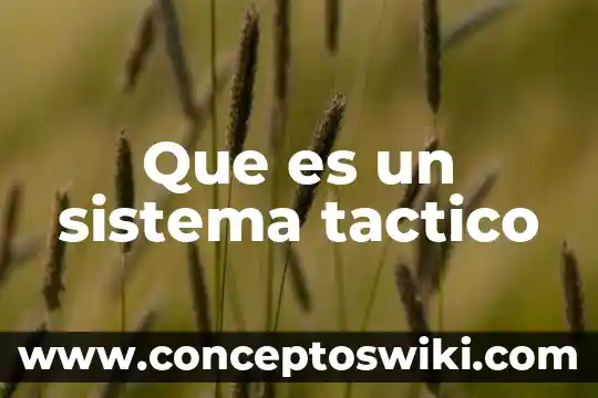 Qué es el sistema otec 8 Que es un sistema tactico