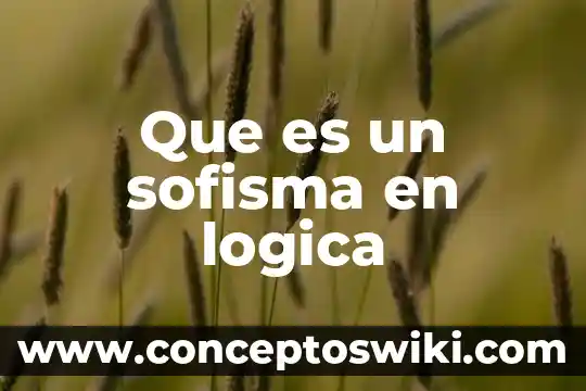 Que es la logica en un argumento 3 Que es un sofisma en logica