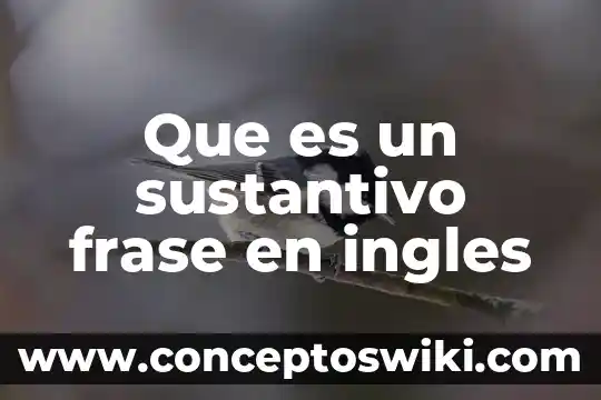 Qué es un sustantivo en un animal 4 Que es un sustantivo frase en ingles