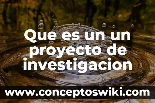 Que es contenido de una investigacion 3 Que es un un proyecto de investigacion