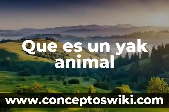 Que es el alimenticio animal 8 Que es un yak animal