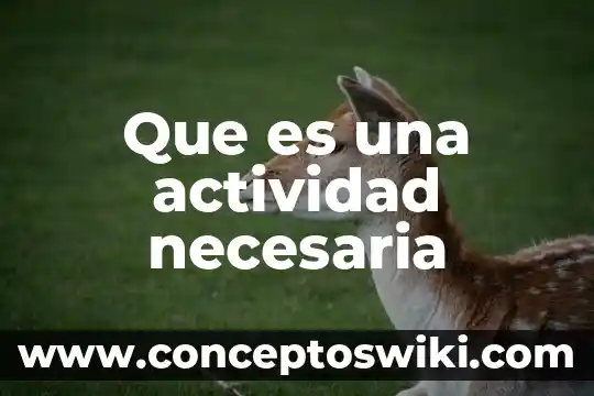 Que es una actividad de integracion 4 Que es una actividad necesaria