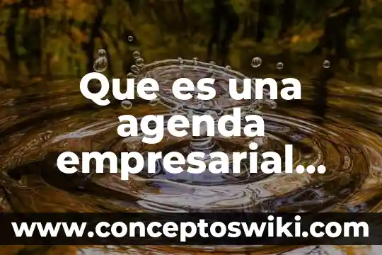 Sistema empresarial mexicano que es 3 Que es una agenda empresarial definicion