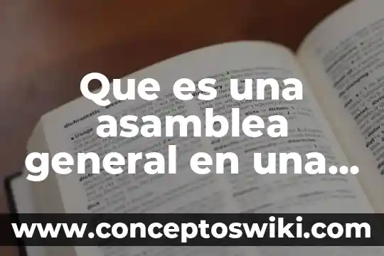 Qué es una asamblea y sus tipos 4 Que es una asamblea general en una empresa