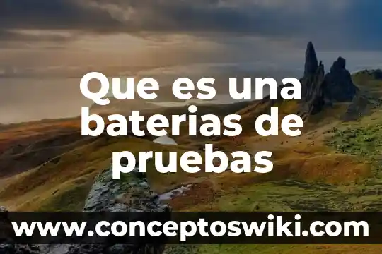 Que es un patio de pruebas 4 Que es una baterias de pruebas