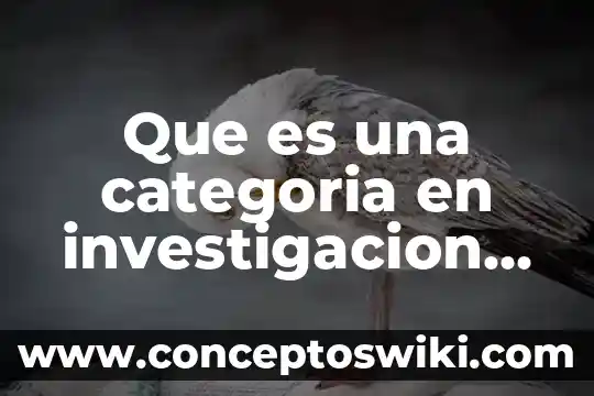 Que es un planificación estrategica segun autores 7 Que es una categoria en investigacion segun autores