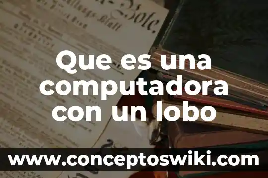 Qe significa qe un niño diga que es un lobo 4 Que es una computadora con un lobo