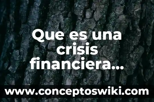Qué es la migración internacional 4 Que es una crisis financiera internacional