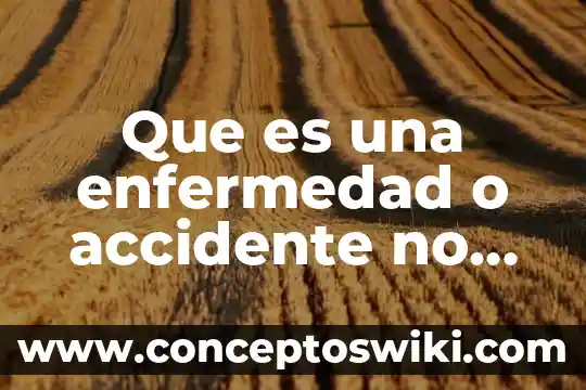 Que es un profesional de la educacion 3 Que es una enfermedad o accidente no profesional