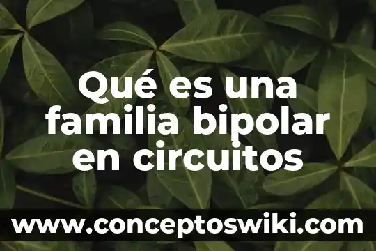 Que es el trabajo por circuitos 3 Qué es una familia bipolar en circuitos