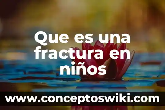 Que es una receta definicion para niños 8 Que es una fractura en niños