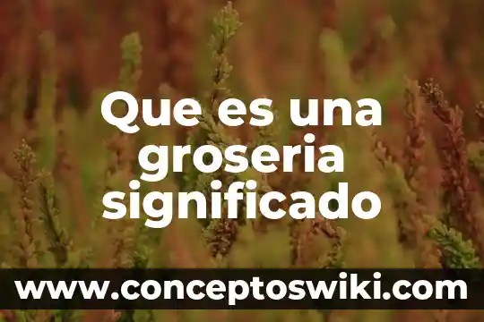 El significado de lo que es un anuncio publicitario 7 Que es una groseria significado
