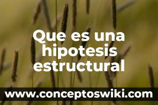 ¿Qué es liderazgo estructural? 5 Que es una hipotesis estructural