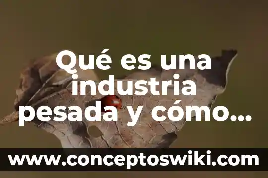 Que es firma del animador de la iglesia 6 Qué es una industria pesada y cómo se clasifica