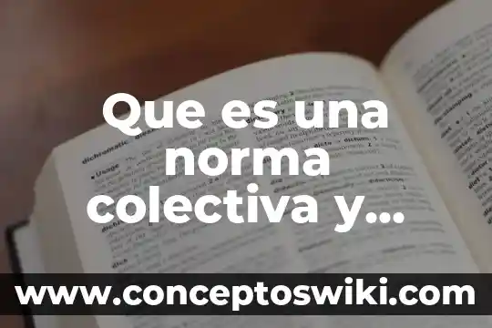 Que es la norma de salud 7 Que es una norma colectiva y como funciona