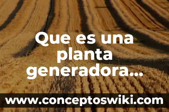Ubicación de la planta que es 5 Que es una planta generadora termoelectrica