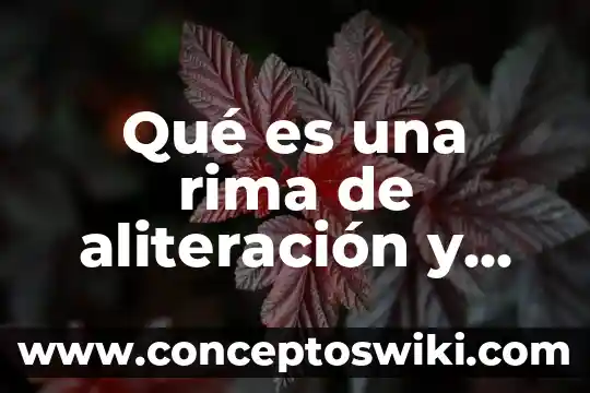 Qué es una rima en un ejemplo 5 Qué es una rima de aliteración y ejemplos