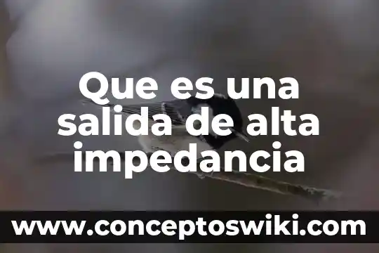 Que es el significado y significacion 7 Que es una salida de alta impedancia