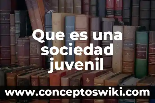 Que es ser sociedad 8 Que es una sociedad juvenil
