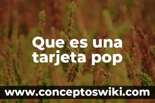 Que es una tarjeta de credito visa 3 Que es una tarjeta pop