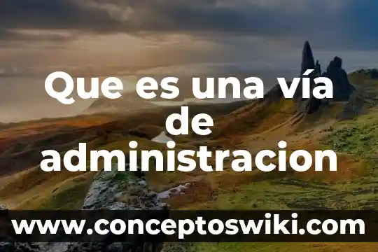 Que es la premisa para la administración 7 Que es una vía de administracion