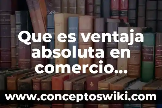 Que es commodity en comercio exterior 4 Que es ventaja absoluta en comercio exterior